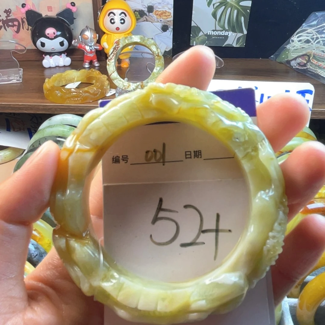 蛇纹石玉未镶嵌手镯妖****巴