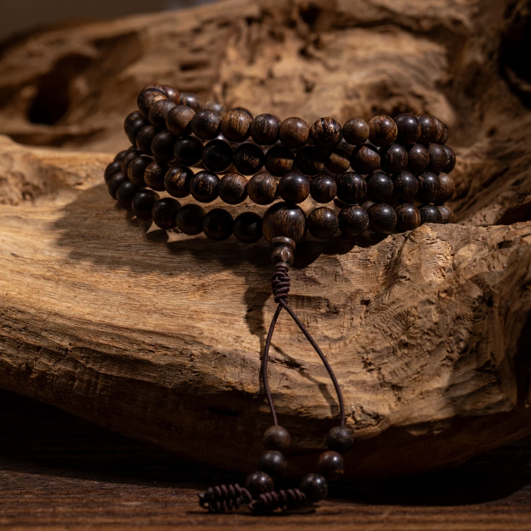 【天興典藏】中东回流达拉干沉水6mm*108沉香念珠18.1g 代代香传版