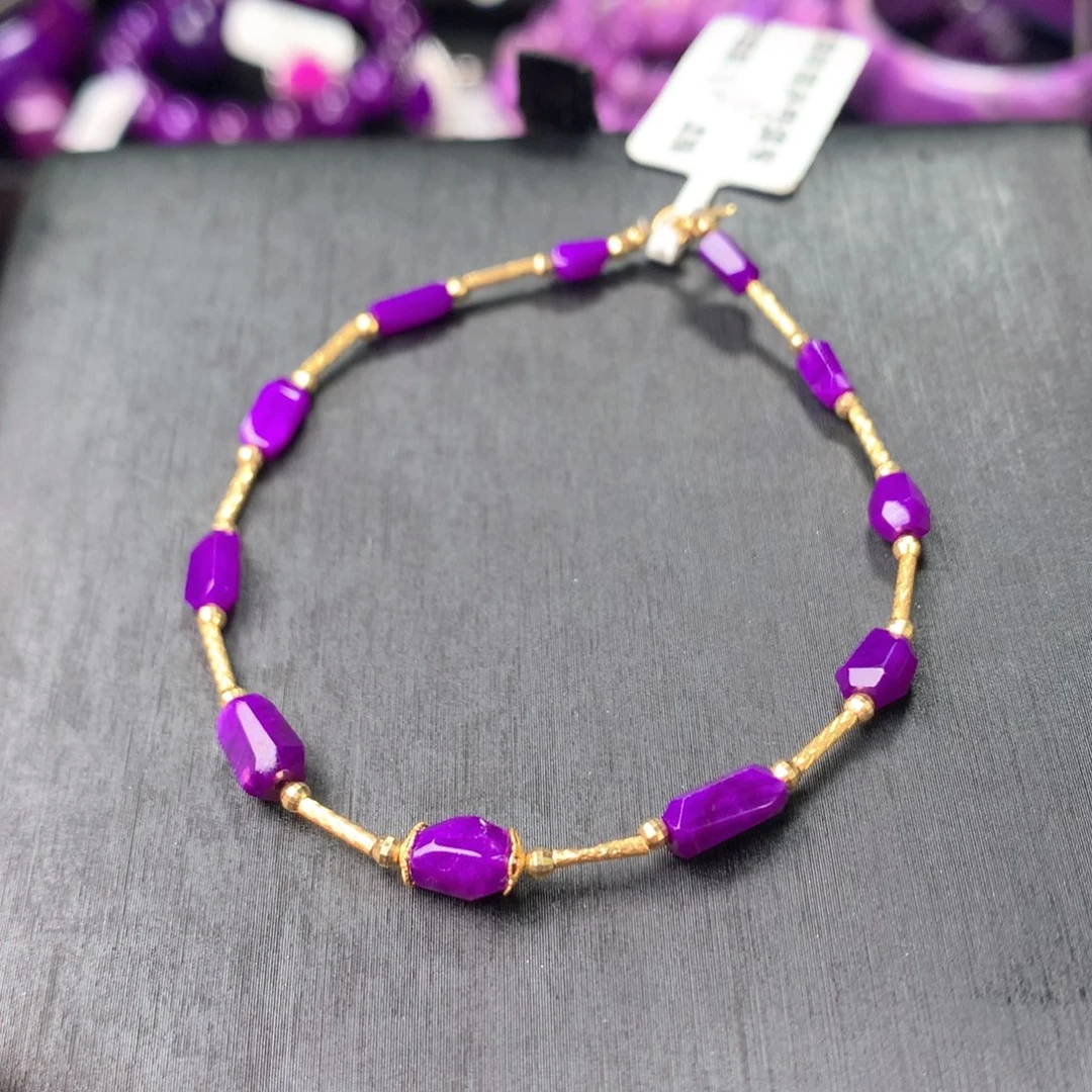 苏纪石（舒俱来）18K金镶嵌手串