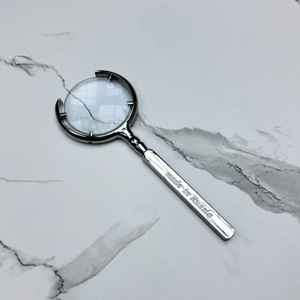 【董漫工厂】高倍金属放大镜高倍老人高清阅读复古手持球面扩大镜