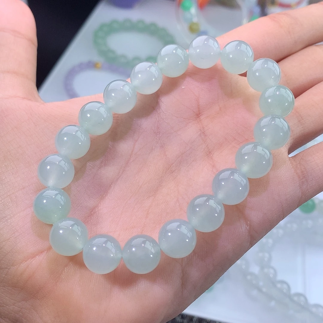 未镶嵌手链翡翠翡翠冰种甜绿手串