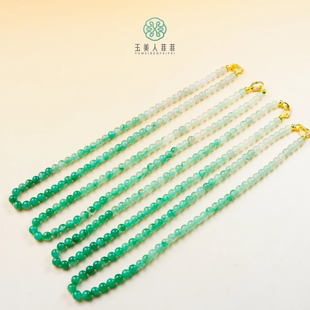 精致款~珠光宝气&非洲翠圆珠项链约6mm*多样性发一~介意勿拍