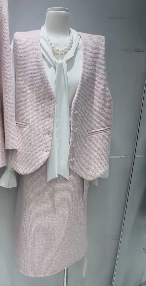 大码韩版小香三件套