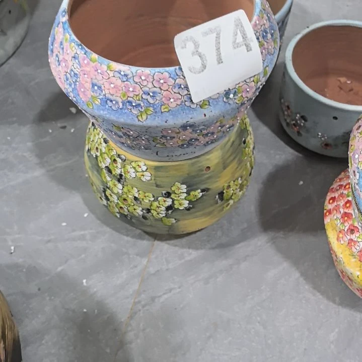 红泥花盆景德镇陶瓷