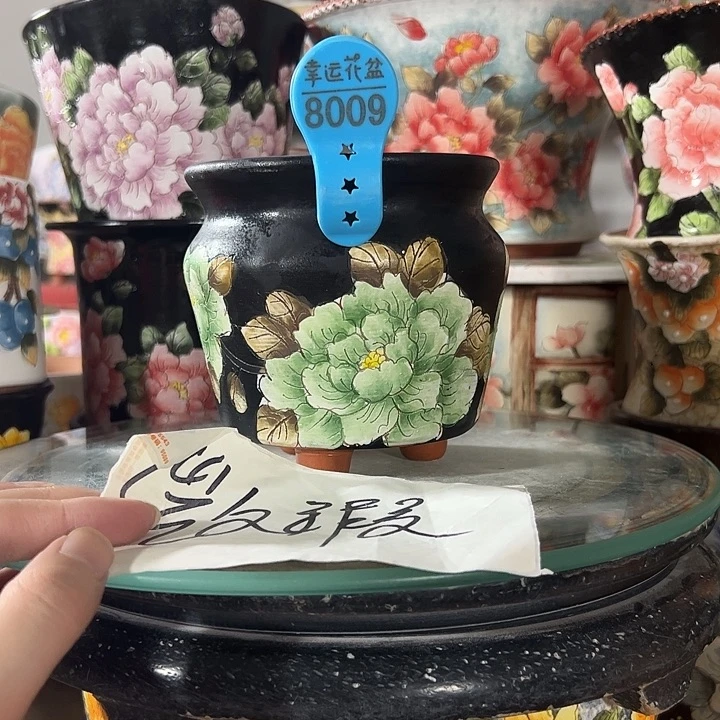 景德镇手绘花盆 满38包邮