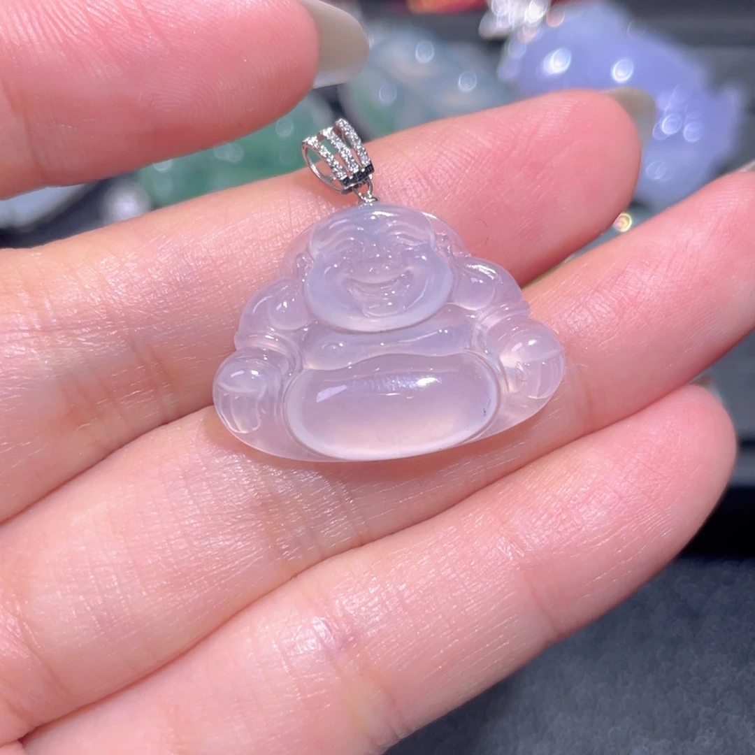 颈饰18K金镶嵌翡翠翡翠