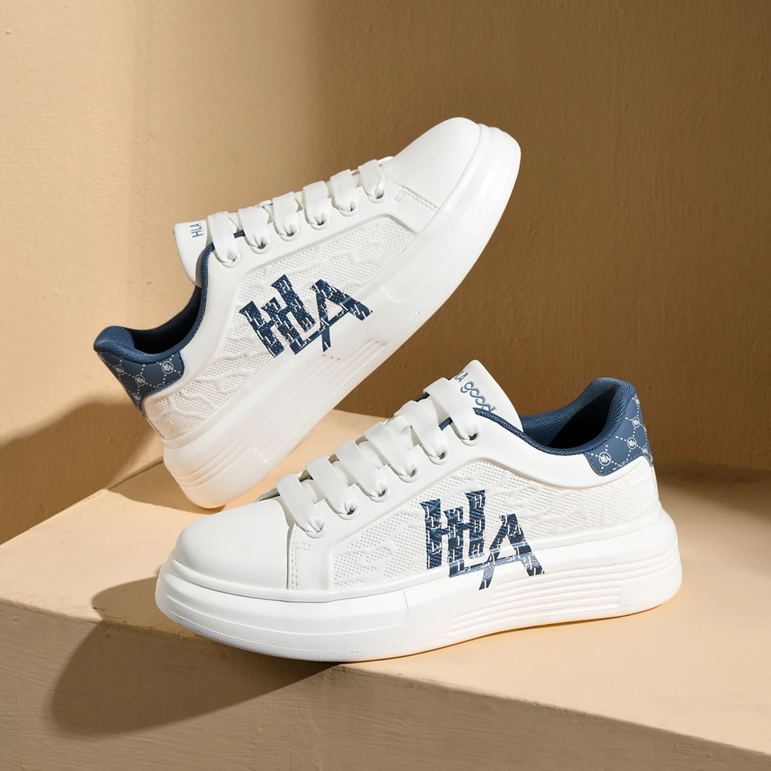 HLA/海澜之家男鞋秋冬新款运动鞋休闲板鞋厚底增高软底小白鞋潮鞋