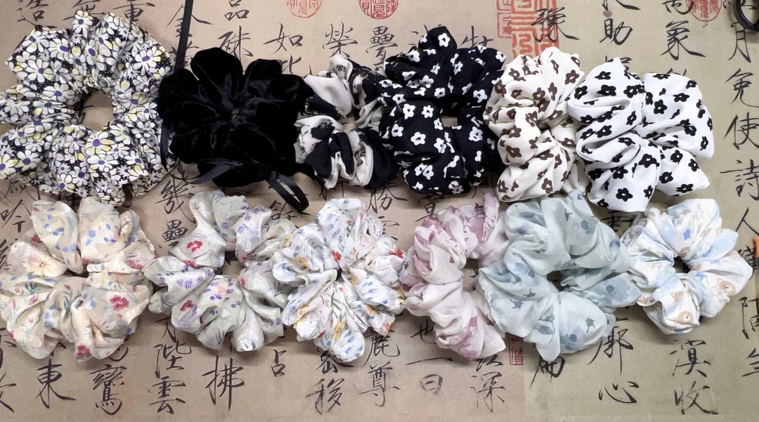 直播间选款发圈发绳日韩复古甜美女通用