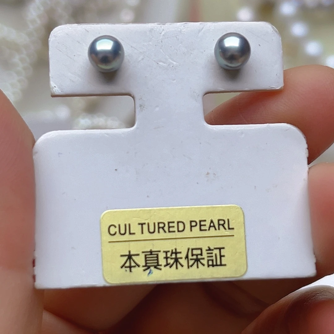 吊坠或者耳钉银S925镶嵌淡水珍珠