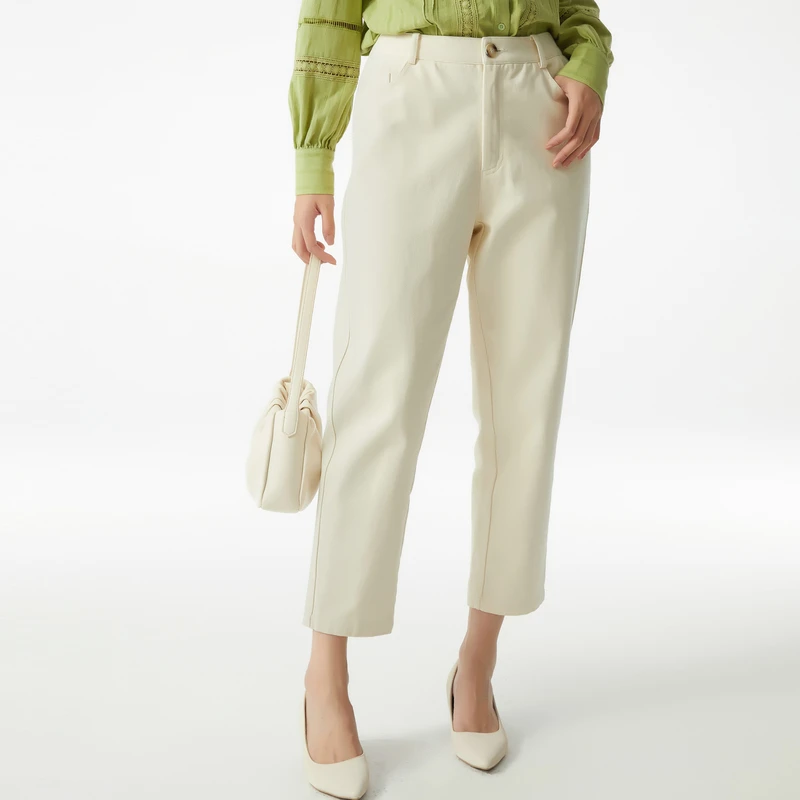 布景女2025年春季新品纯色休闲裤BW31KM0006