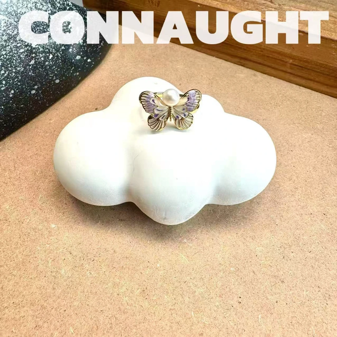 戒指 CONNAUGHT油画系列珐琅蝴蝶开口戒指YW109