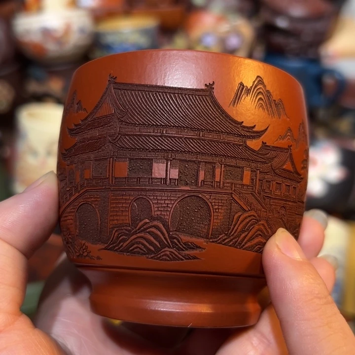 紫砂茶杯宜興紫砂主人杯