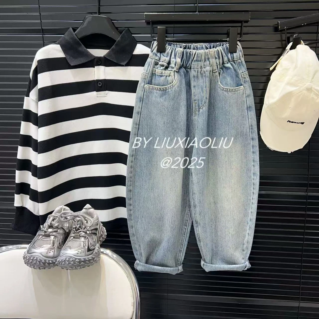 杭州六小六正版 BY LIUXIAOLIU春季儿童牛仔裤15557
