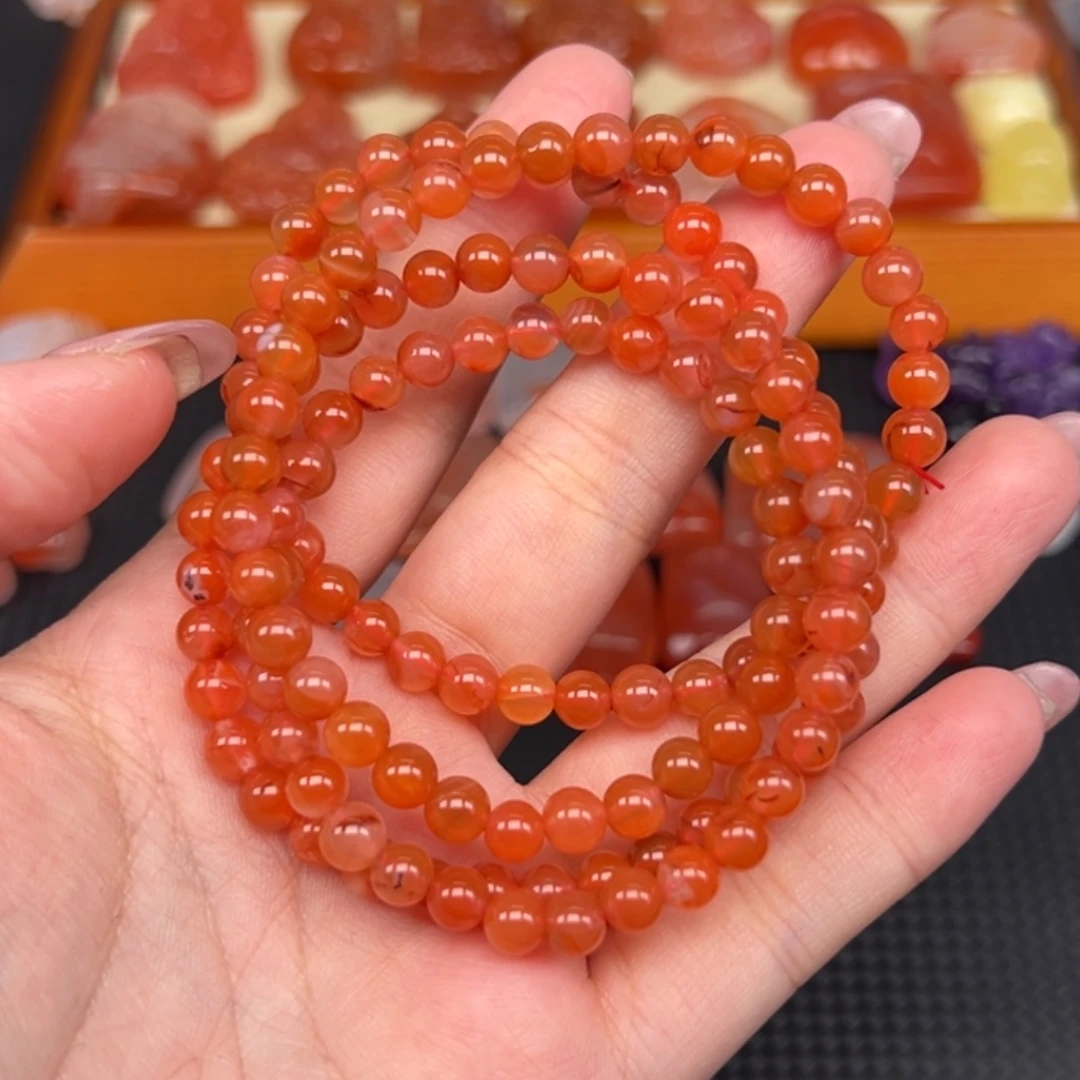 南红玛瑙未镶嵌手链