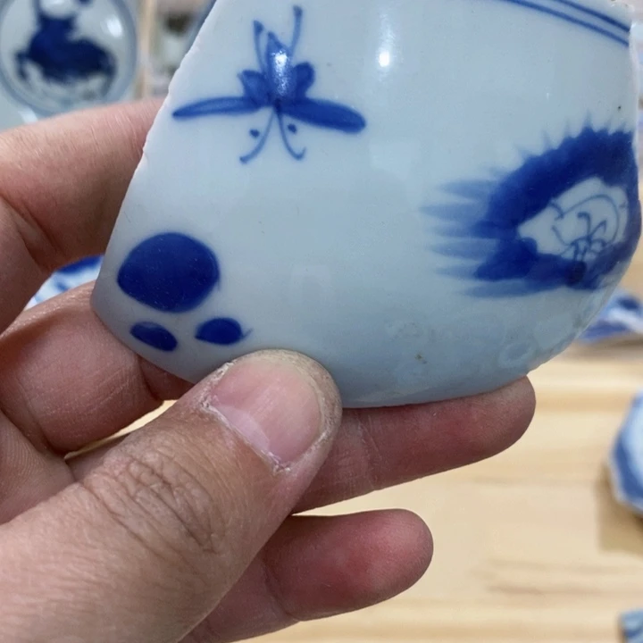 瓷片现代瓷器青花瓷片