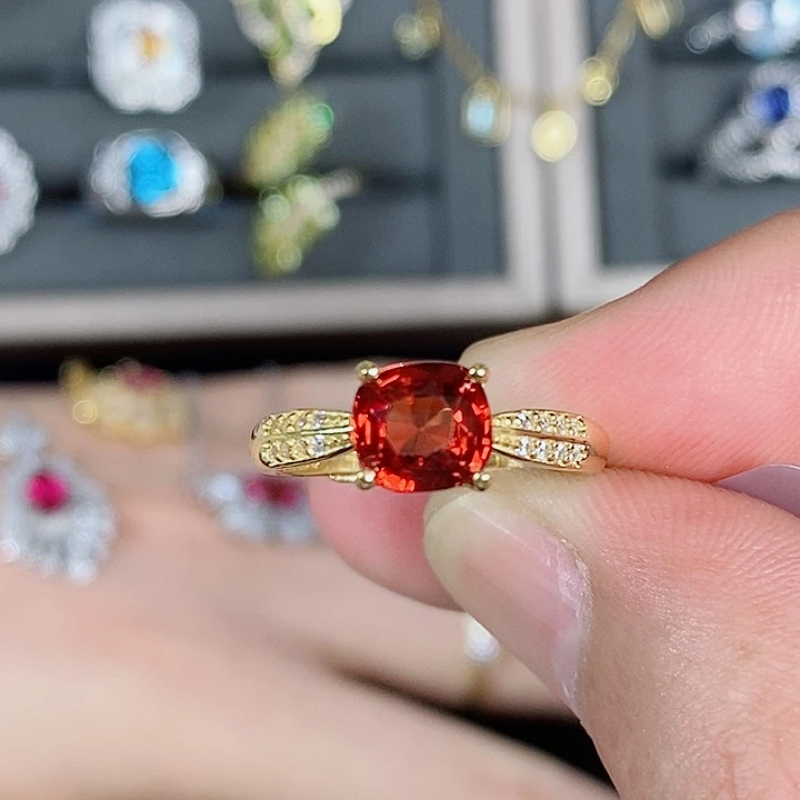 碧玺戒指银S925镶嵌?***?戒指