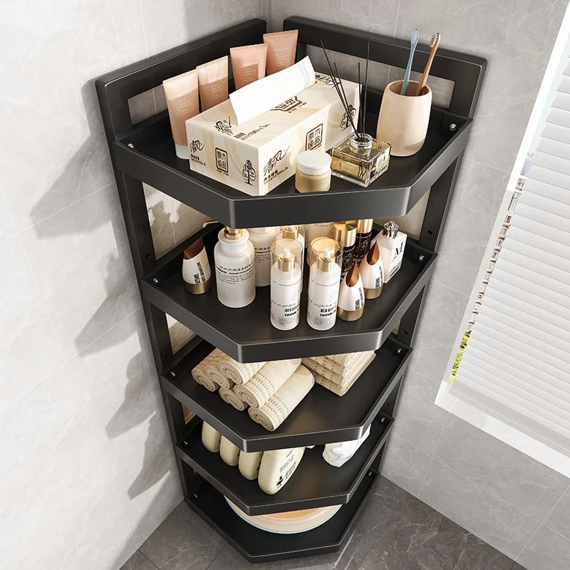 室置物架落地式多层三角置物架洗手间置物浴室杂物转角收纳层架