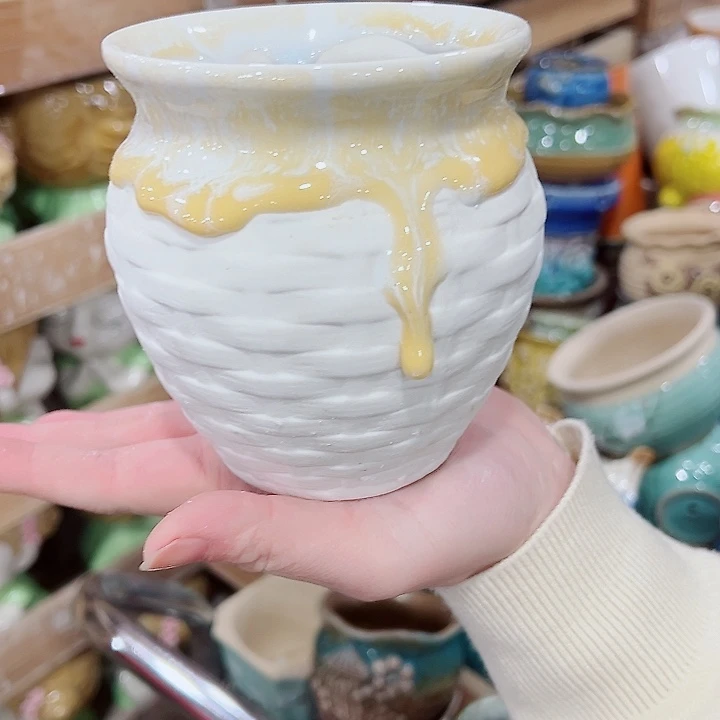 有孔，凑单福利满10元发货陶瓷多肉花盆！