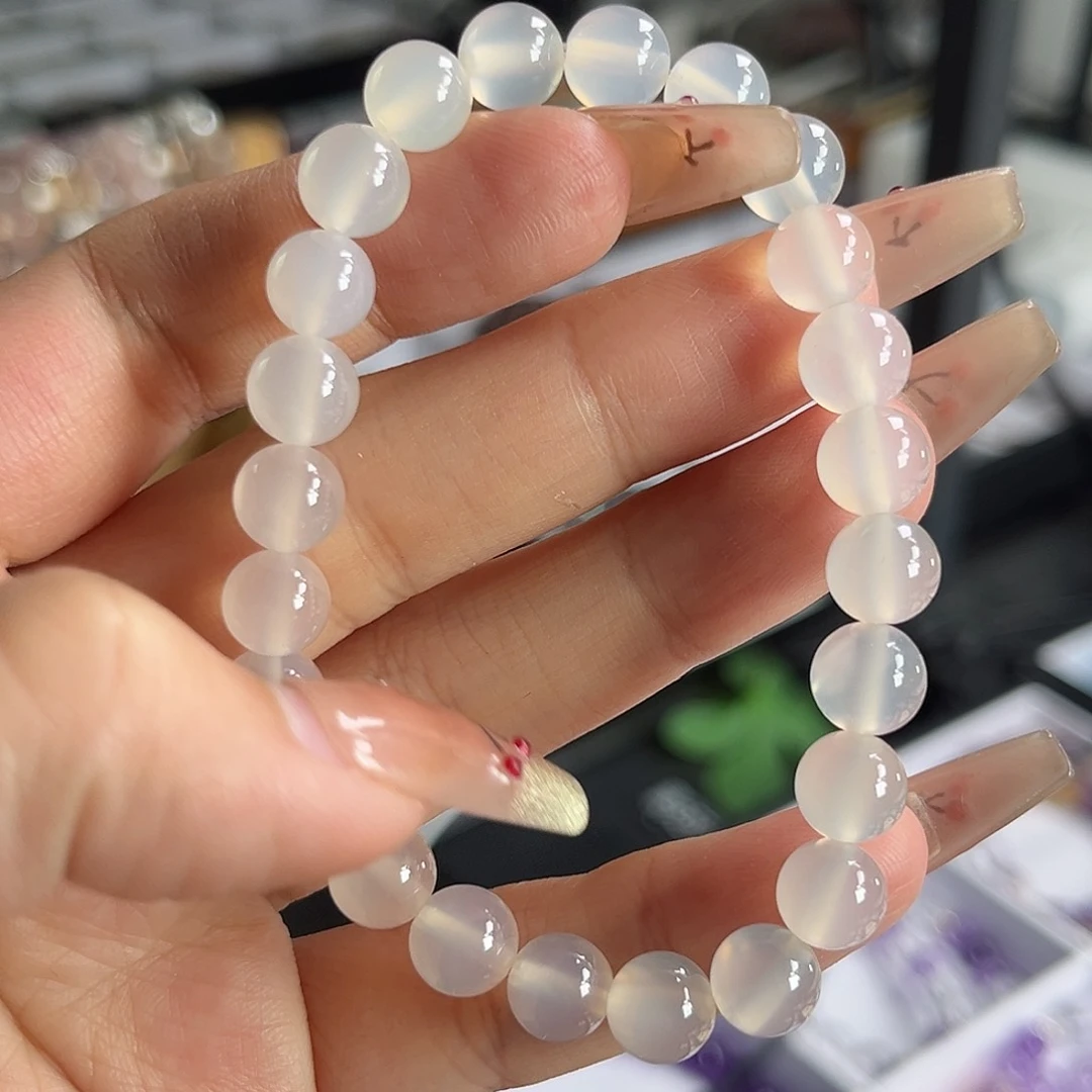 水晶手串未镶嵌玛瑙8mm