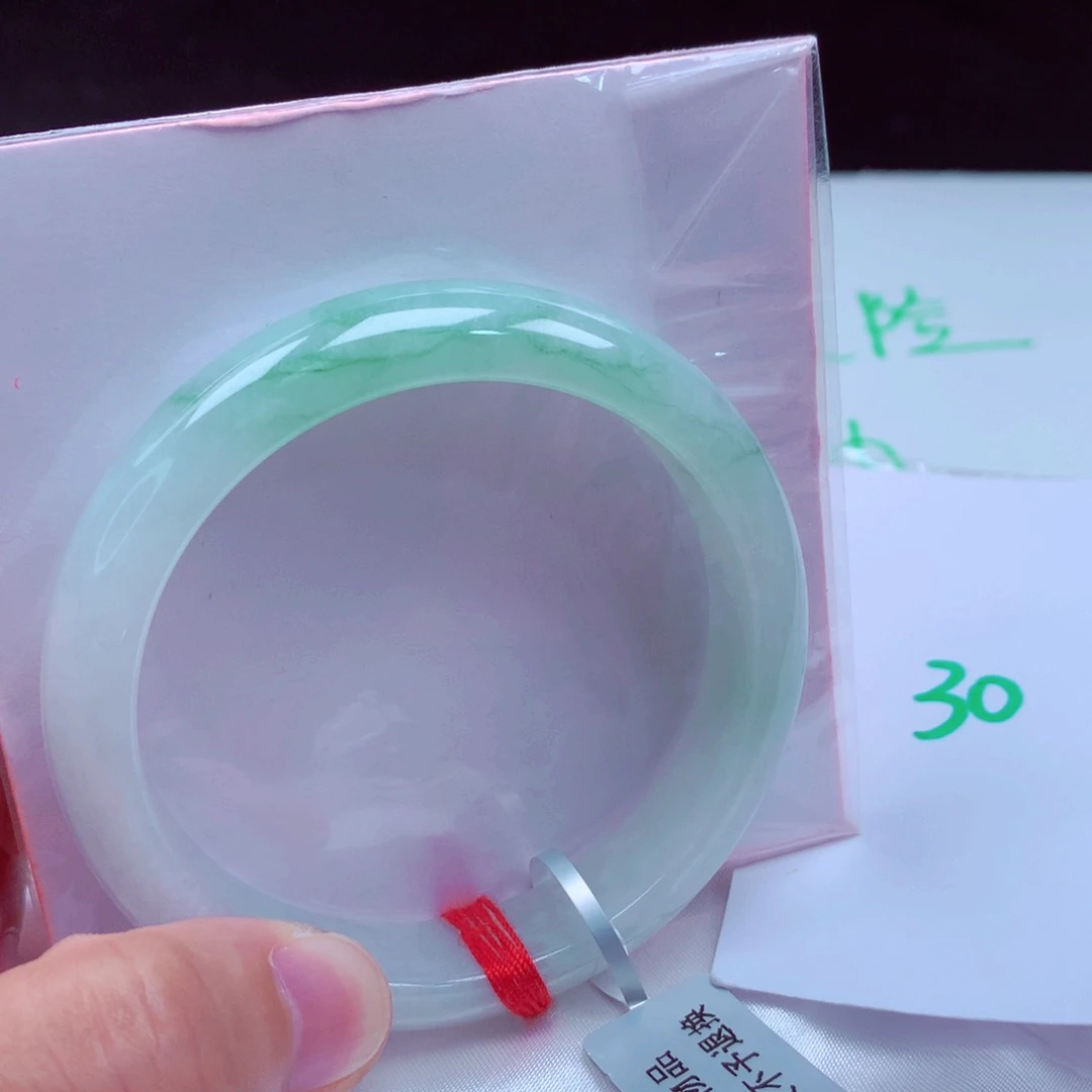 未镶嵌手镯翡翠缅甸天然A货翡翠手镯54.8