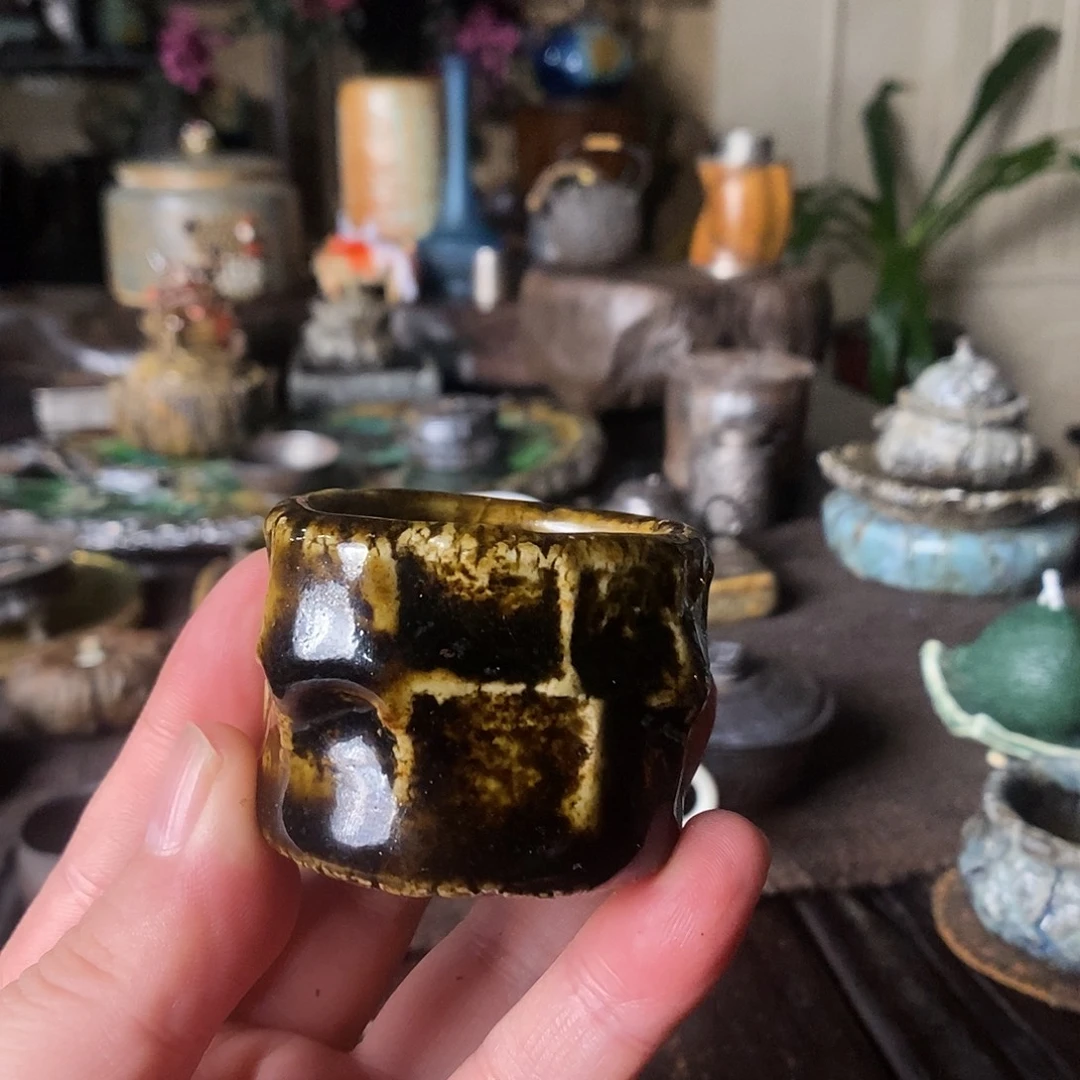 手工制作柴烧茶具
