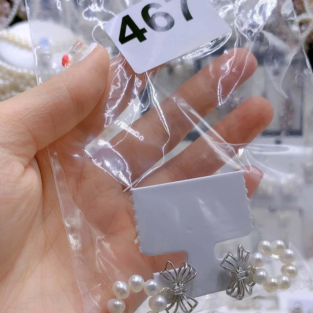 银S925镶嵌耳饰淡水珍珠开**库