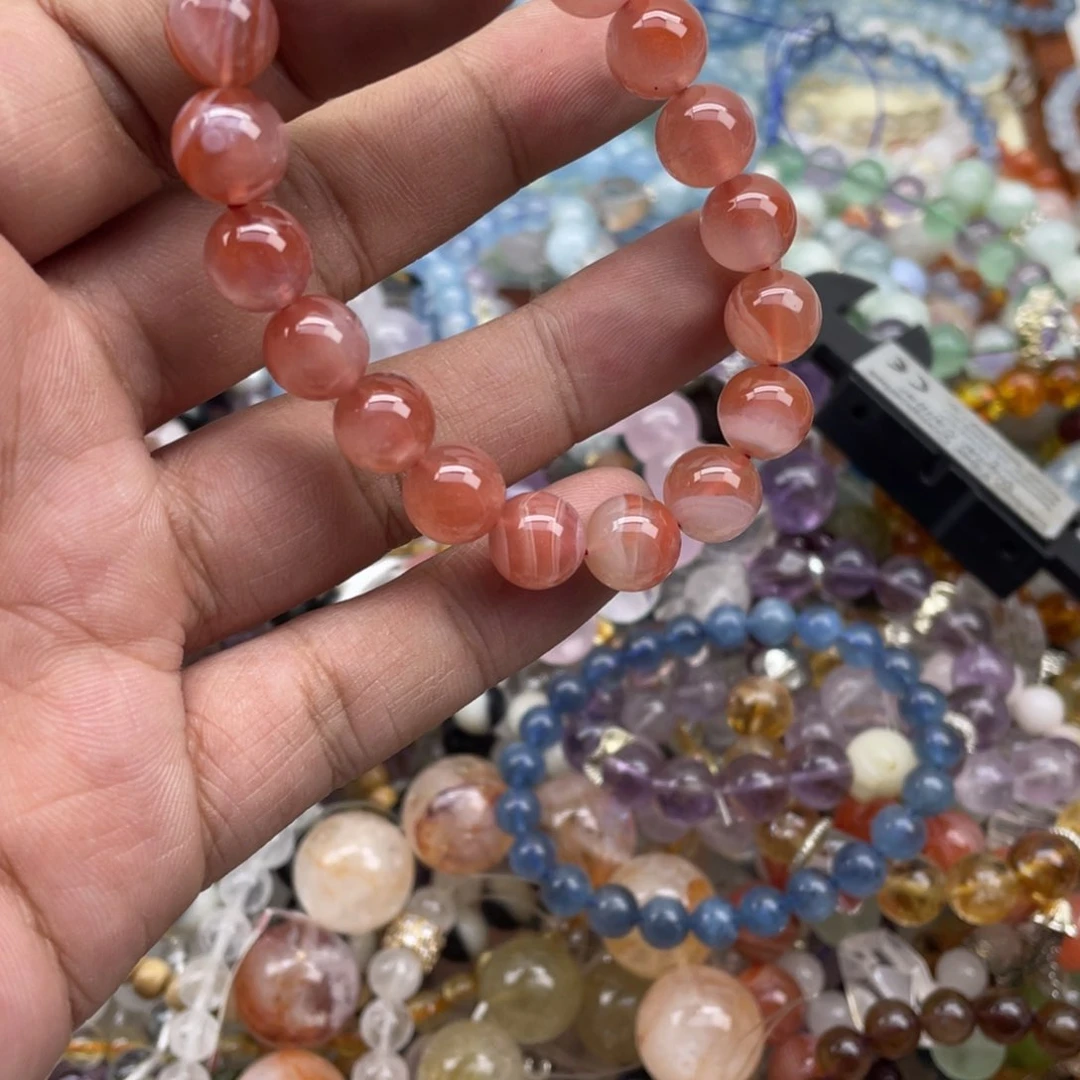 银S925镶嵌手链烟晶