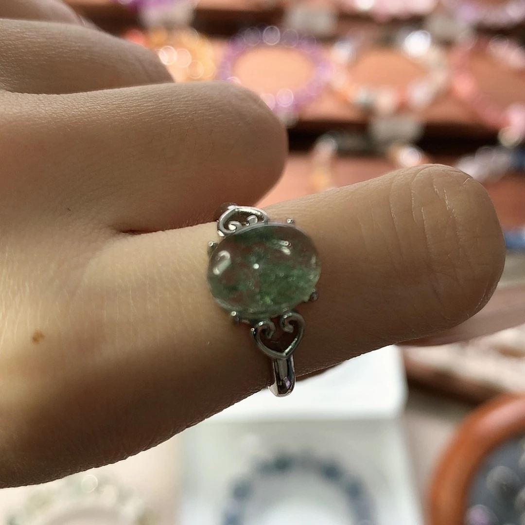 水晶戒指未镶嵌绿幽灵no退no换