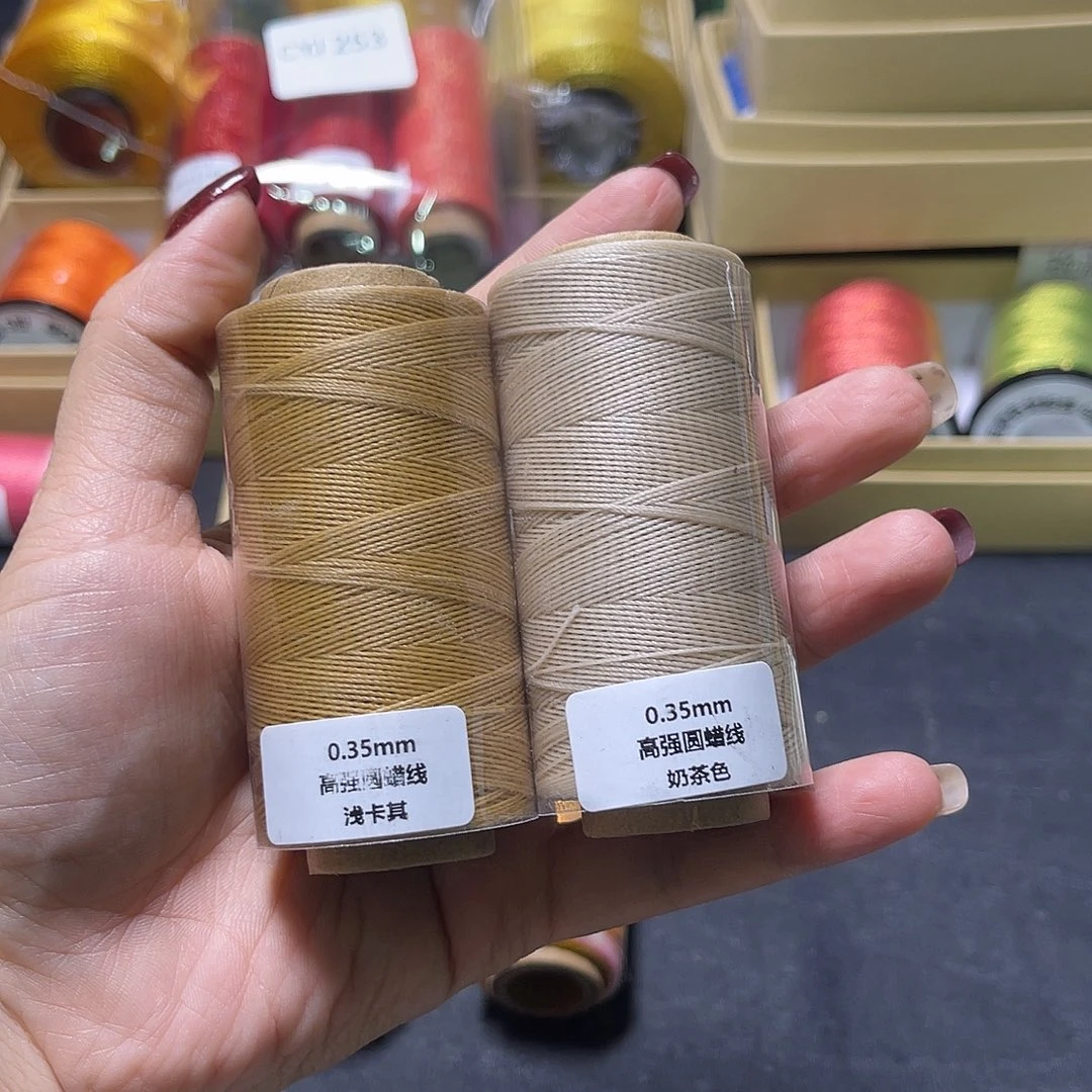 棉0.35高强圆蜡奶茶色，浅卡其