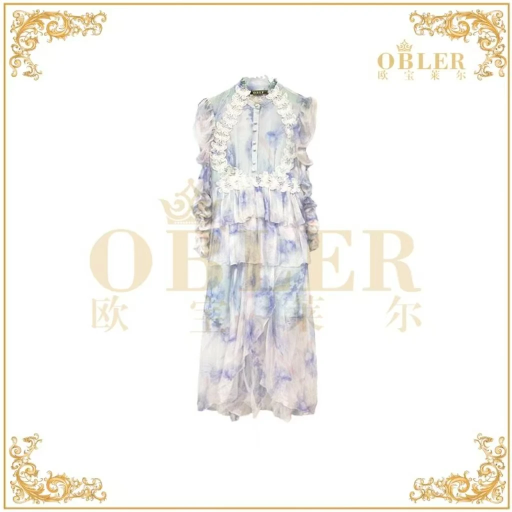 【欧宝莱尔】OBLE   欧宝莱尔 新款 真丝连衣裙 502-3877