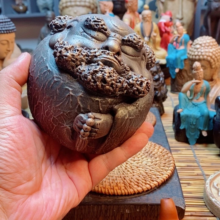 火山岩仿古铜达摩