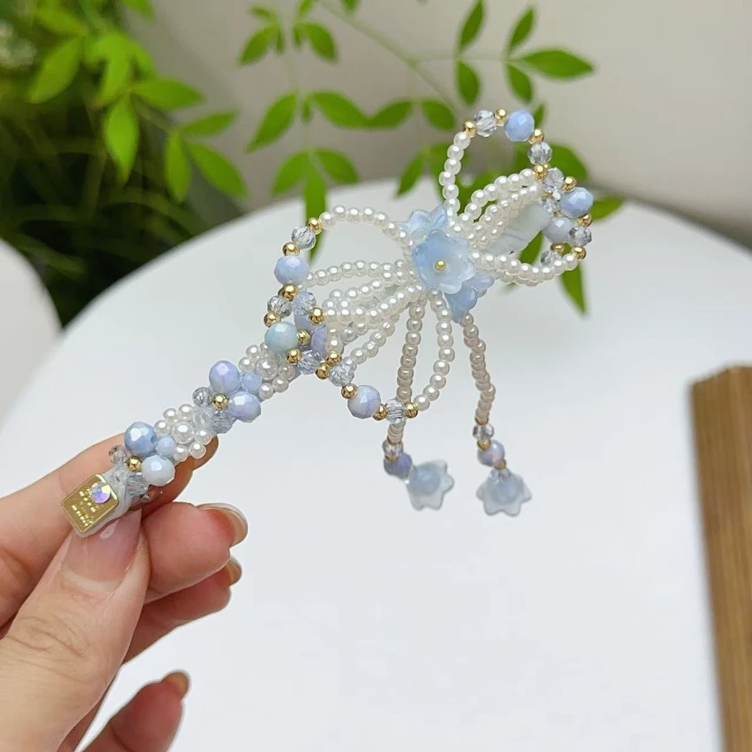 FUXI/福熙【水云间】系列精品水晶原创超仙小清新十公分扣夹902