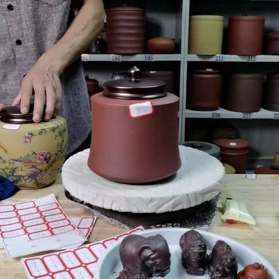 紫砂茶叶罐正品小罐吸力罐9880