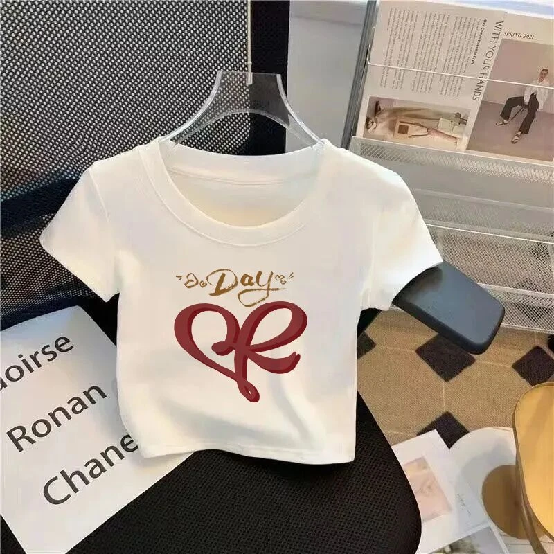 复古辣妹短袖t恤女夏季新款修身显瘦百搭纯欲风露脐打底上衣ins潮