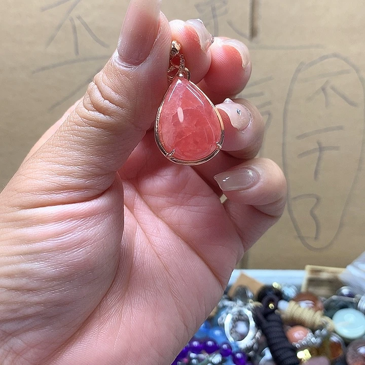 水晶水晶吊坠银S925镶嵌雪**糖