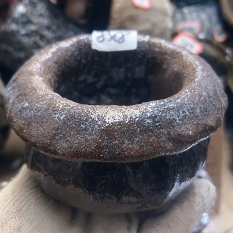 红陶粗陶花盆手工