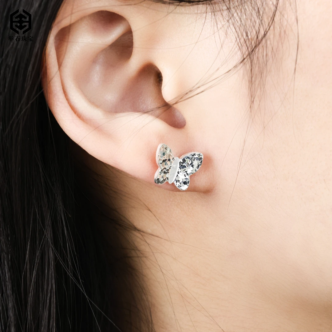 925银银制品 【举石珠宝】T0112-1980-102个性耳饰(一对/多样性发）X