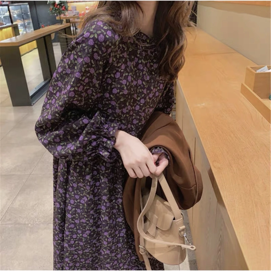 A4989碎花莲衣裙(不加绒）