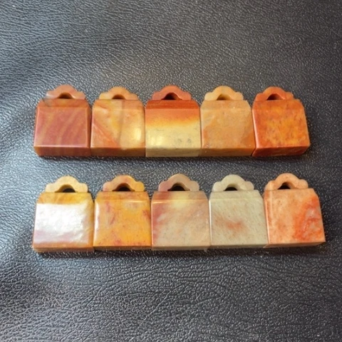 浙江红石印石尾单一组10个1.5*3.0*4.0