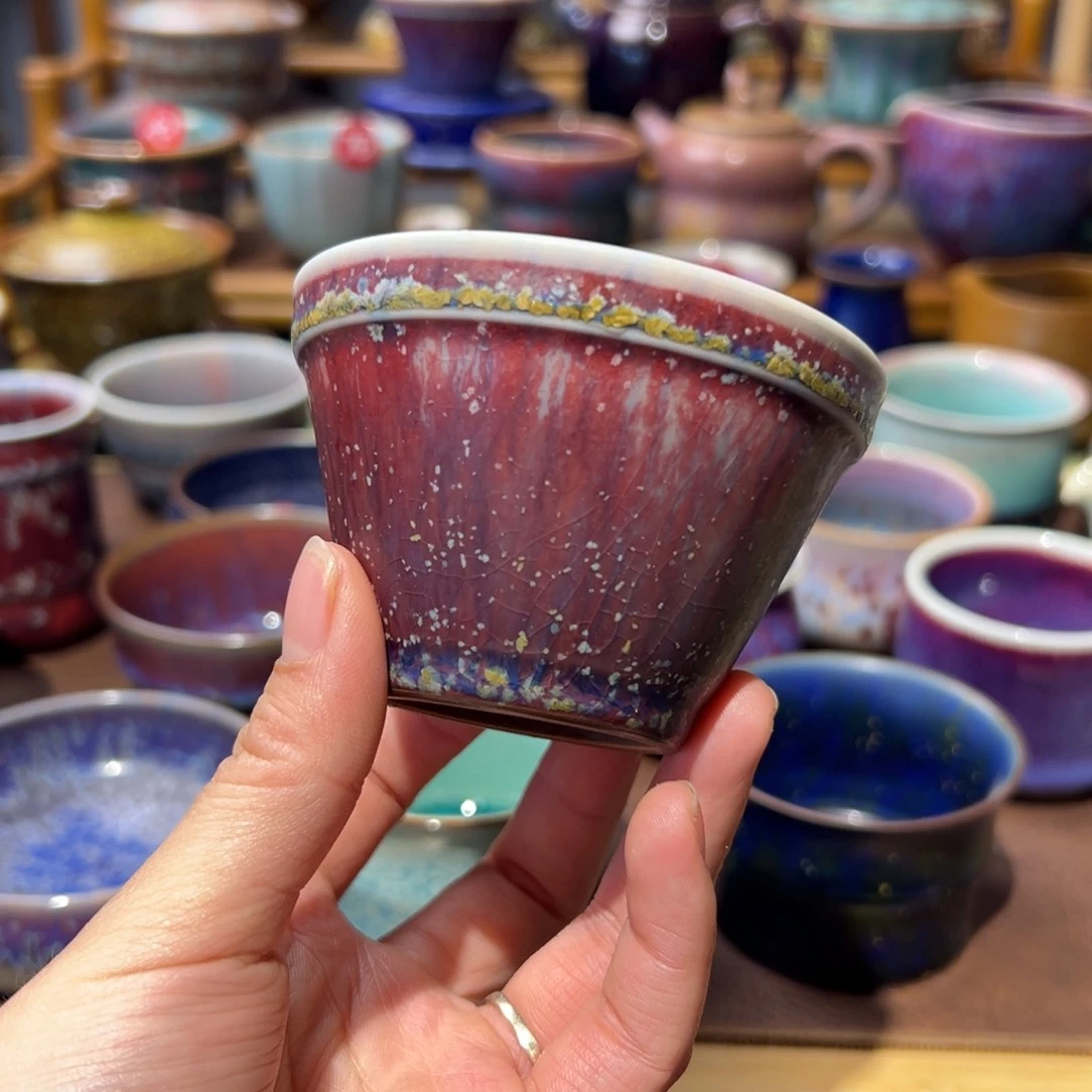 杯啪*砰钧瓷的制作工艺和工艺都