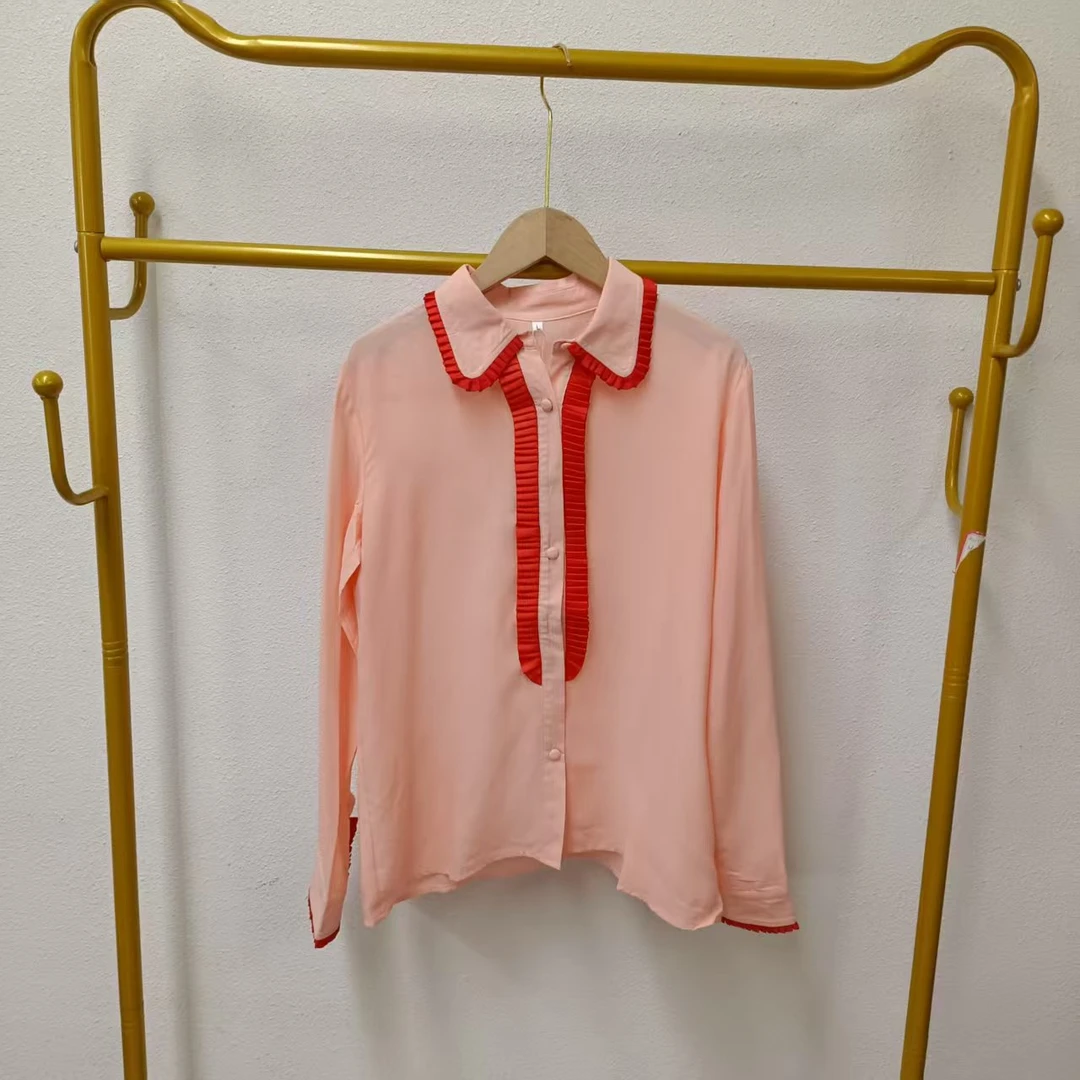 唯琳剪标   C5-5-1106款   女款粉色长袖衬衫