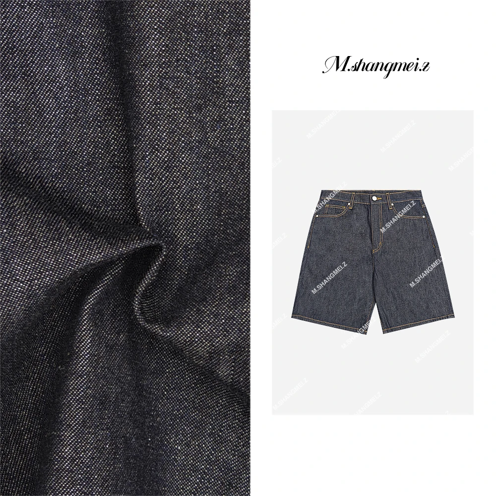 M.SHANGMEI.Z/沐熙美大哥轻薄复古水洗直筒牛仔短裤X042392