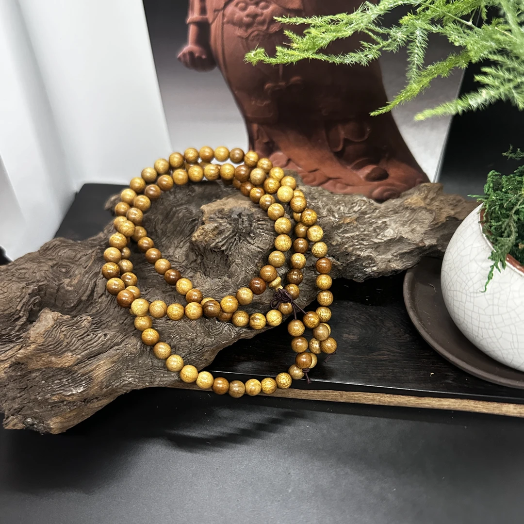 金丝楠木小叶桢楠 素珠0.8/108颗枯木料