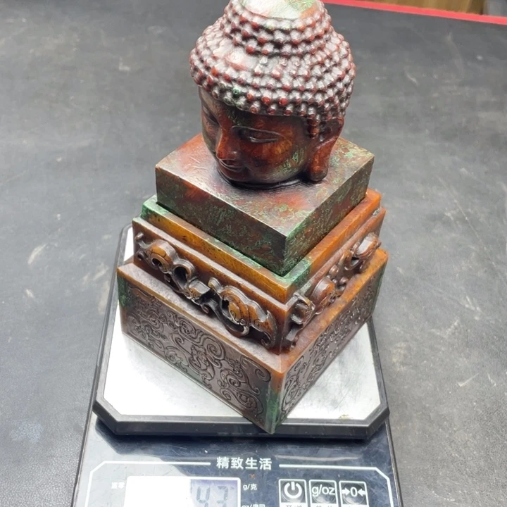 把件白玉菩提摆件