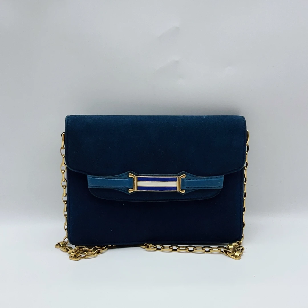95新 GUCCI/古驰  蓝色链条包  1369 1147