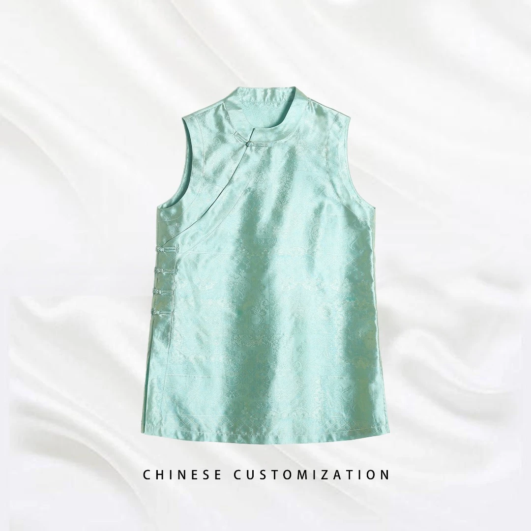 【浮光锦•蓝色海】流光溢彩 满分桑蚕丝 新中式国风奥黛25QY535