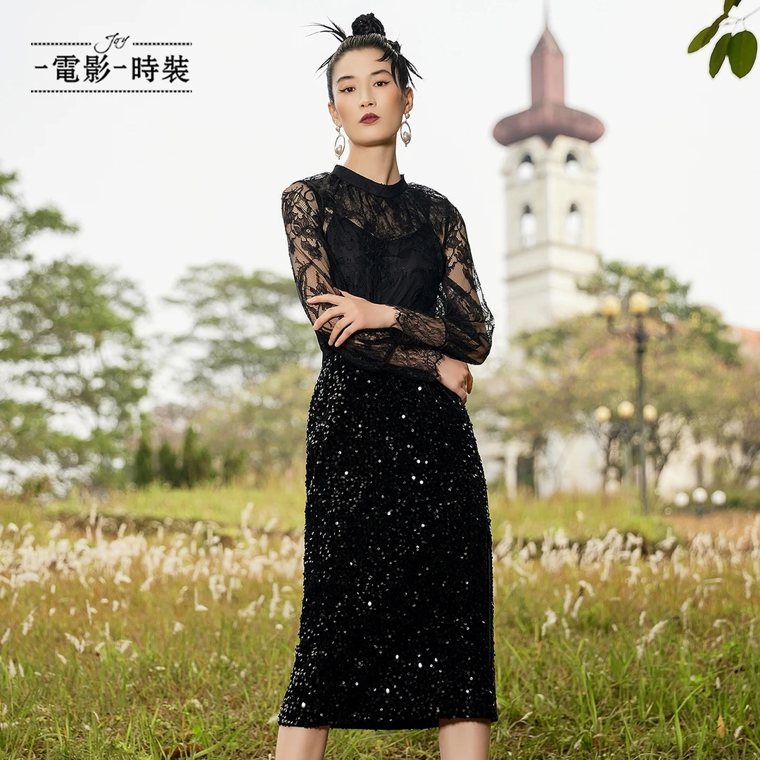 【九月专属】一电影一时装蕾丝打底衫款轻薄（两件套） FELT133513