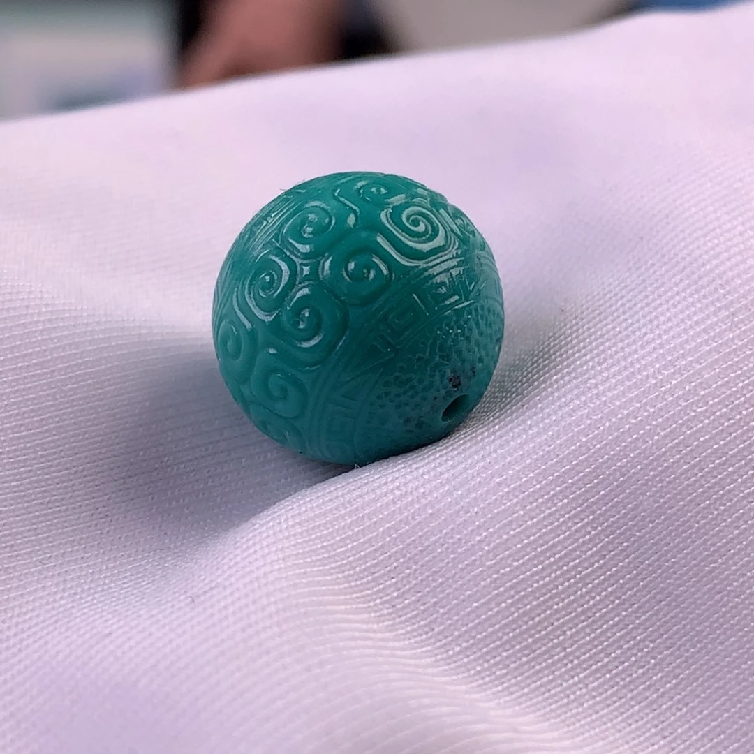 绿松石未镶嵌珠宝奇石13.8mm