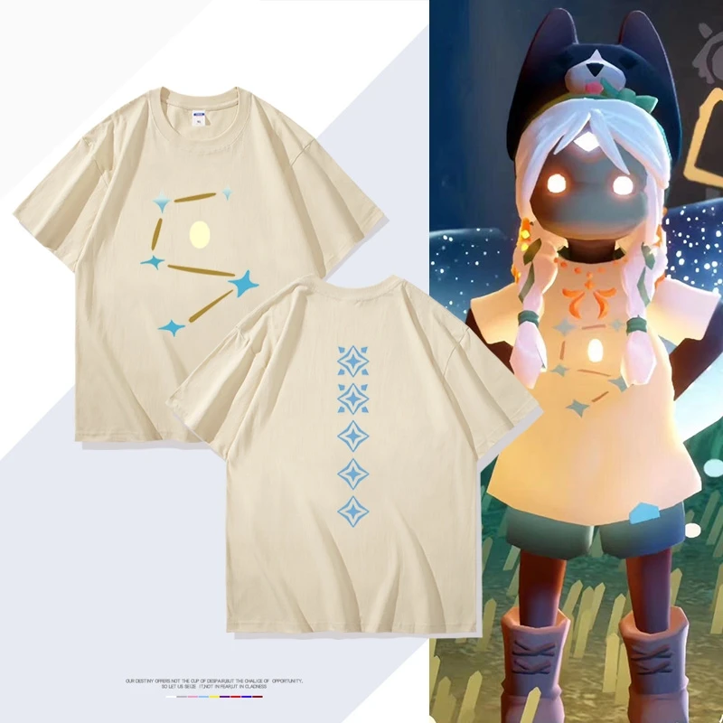 光遇SKY游戏联名周边五周年星星同款纯棉短袖T恤二次元COS痛衣夏