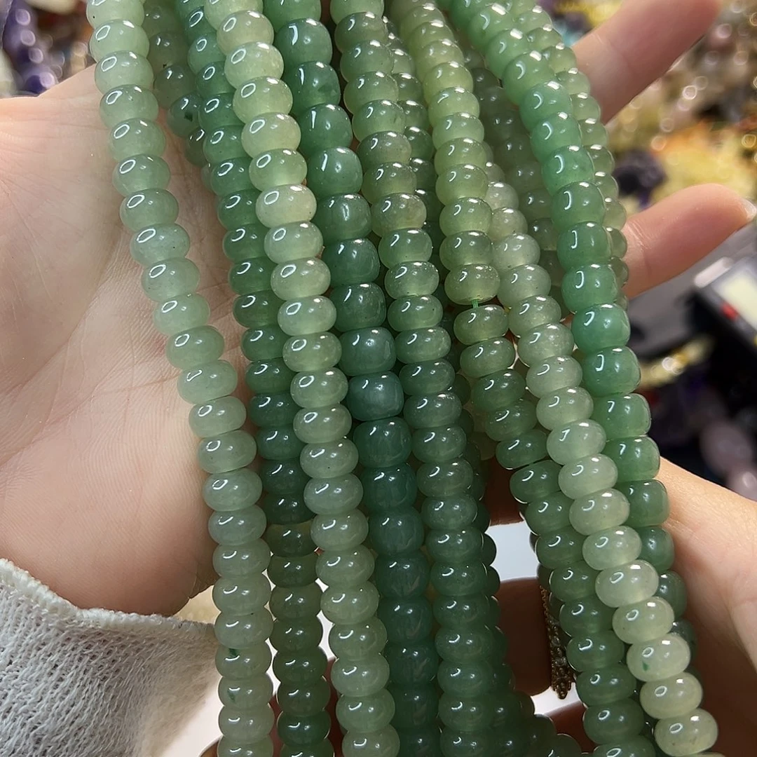 玛瑙/玉髓合金珠宝半成品东陵玉算盘珠卡8。一条